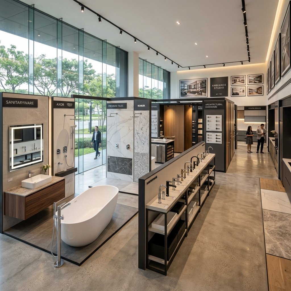 Om Traders Showroom Interior